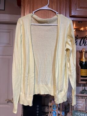 Faded Glory Pale Yellow Open-Front Women’s Cardigan